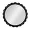 Hello Honey® 27" Black Round Scalloped Wood Wall Mirror